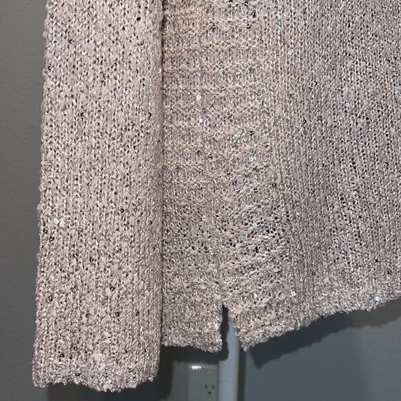 Chicos Sequin Shine Maya Pullover Sweater - Soft Orchid - Size 1 - NWT - Picture 7 of 11